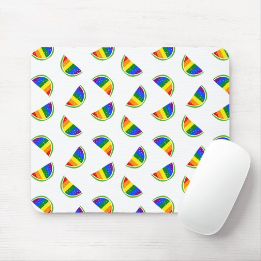 Rainbow Watermelon Pattern Mousepad (Mit Mouse)