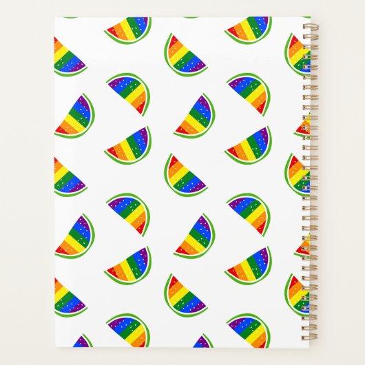 Rainbow Watermelon Pattern Planer (Rückseite)