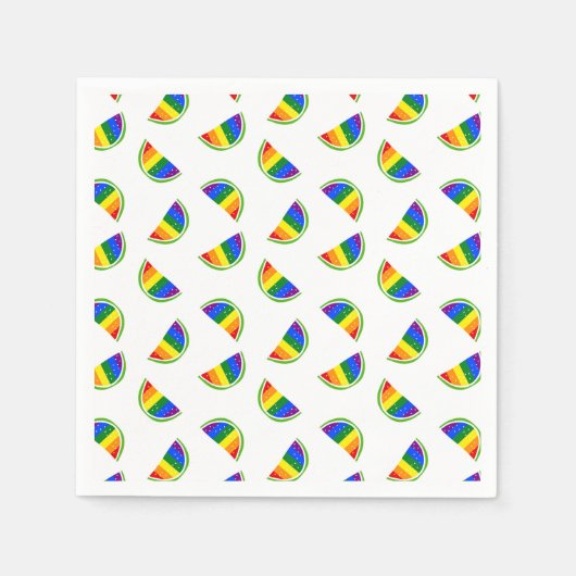 Rainbow Watermelon Pattern Serviette (Vorderseite)