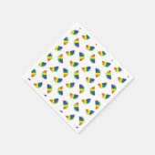 Rainbow Watermelon Pattern Serviette (Ecke)