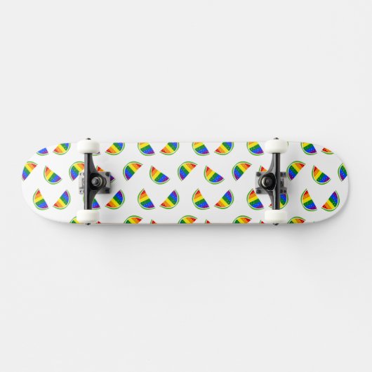 Rainbow Watermelon Pattern Skateboard (Horizontal)