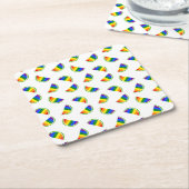 Rainbow Watermelon Rechteckiger Pappuntersetzer (angewinkelt)