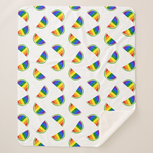 Rainbow Watermelon Sherpadecke (Vorderseite)