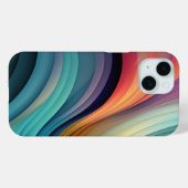 Rainbow Wave Abstrakt Art Case-Mate iPhone Hülle (Rückseite (Horizontal))