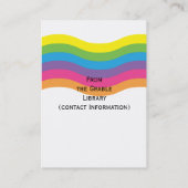 Rainbow Wave Book Return Cards Visitenkarte (Rückseite)