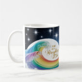 Rainbow Wave Brighter Year Inspirational Classic  Kaffeetasse (Links)