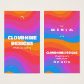 Rainbow Wave CUSTOM Closing Size Price Hang Tag (Vorne & Hinten)