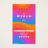 Rainbow Wave CUSTOM Closing Size Price Hang Tag (Rückseite)