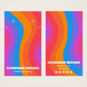 Rainbow Wave Earring Necklace Juwelier Display Car (Vorne & Hinten)