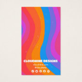 Rainbow Wave Earring Necklace Juwelier Display Car (Rückseite)