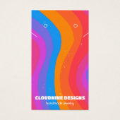 Rainbow Wave Earring Necklace Juwelier Display Car (Vorderseite)