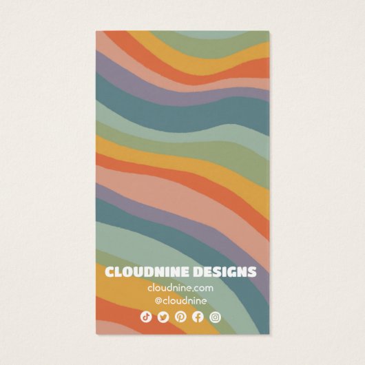 Rainbow Wave Earring Necklace Juwelier Display Car (Rückseite)