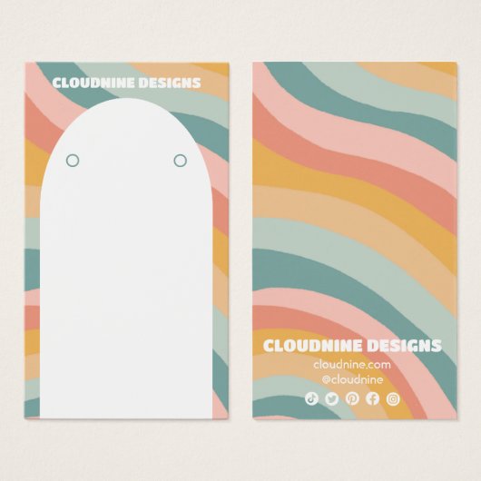 Rainbow Wave Earring Necklace Juwelier Display Car (Vorne & Hinten)