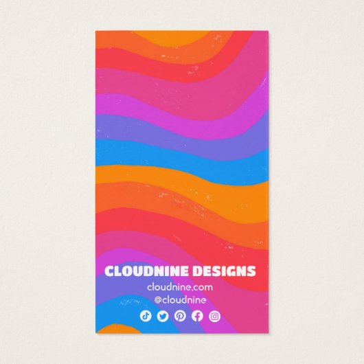 Rainbow Wave Earring Necklace Juwelier Display Car (Rückseite)