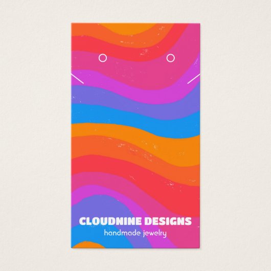 Rainbow Wave Earring Necklace Juwelier Display Car (Vorderseite)