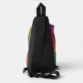 Rainbow Wave Form Digital Art Crossbody Bag (Rückseite)
