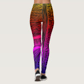 Rainbow Wave Line Leggings (Rückseite)