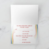 Rainbow Wave RSVP-Karte Einladung (Innenseite)