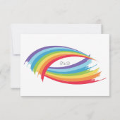 Rainbow Wave Schöne LGBT Wedding Kindly Antwort (Rückseite)