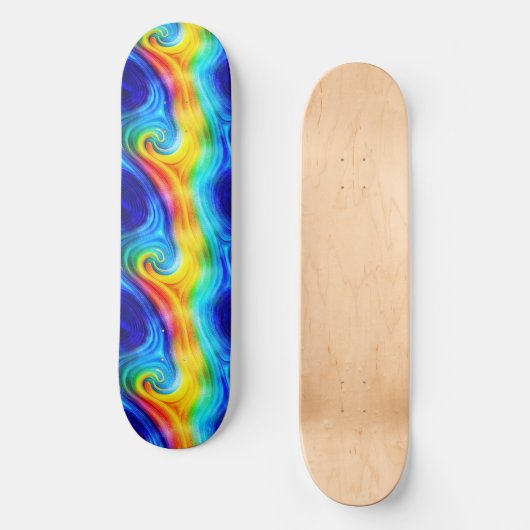Rainbow Wave Skateboard Deck (Vorderseite)