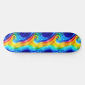 Rainbow Wave Skateboard Deck (Horizontal)