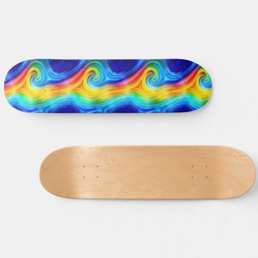 Rainbow Wave Skateboard Deck (Horizontal)