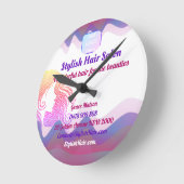 Rainbow Waves Acrylmauer Runde Wanduhr (Winkel)