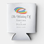 Rainbow Waves Beautiful Custom LGBT Wedding Dosenkühler (Vorderseite)