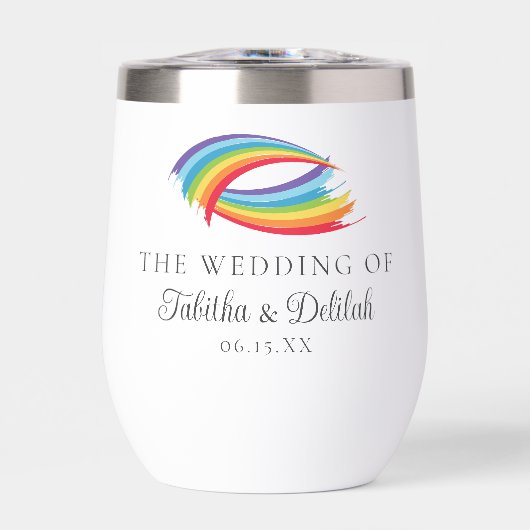 Rainbow Waves Beautiful Custom Wedding (Vorderseite)