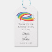 Rainbow Waves Beautiful LGBT Wedding Geschenkanhänger (Vorderseite)