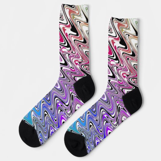 Rainbow Waves Socks Socken (Linkes Detail)