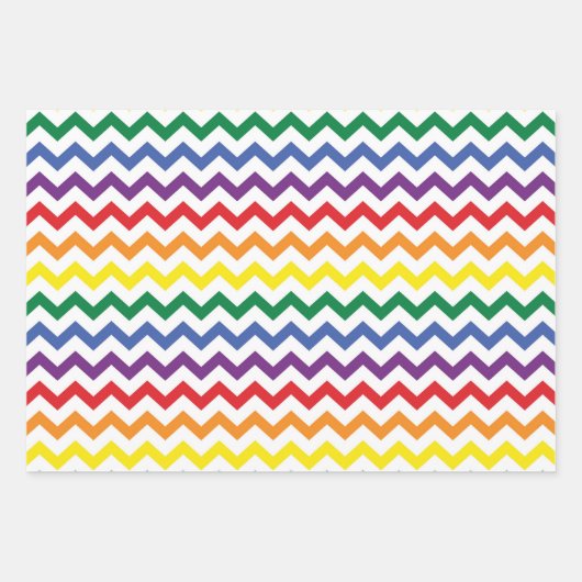 Rainbow Wavy Lines Geschenkpapier Set (Vorderseite 3)