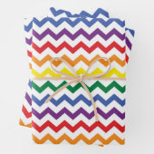 Rainbow Wavy Lines Geschenkpapier Set (Beispiel)