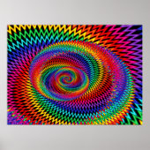 Rainbow Wavy Spiral Fraktal Poster (Vorne)