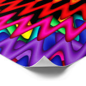 Rainbow Wavy Spiral Fraktal Poster (Ecke)