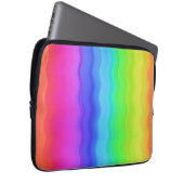Rainbow Wavy Wave Gradual Pastel Farbe Laptopschutzhülle (Vorne Rechts)