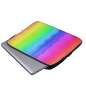 Rainbow Wavy Wave Gradual Pastel Farbe Laptopschutzhülle (Vorne Knopf)