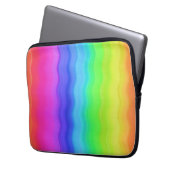 Rainbow Wavy Wave Gradual Pastel Farbe Laptopschutzhülle (Vorderseite Links)
