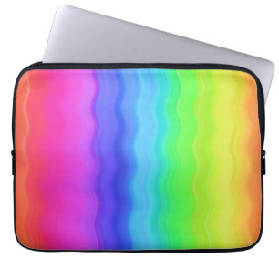 Rainbow Wavy Wave Gradual Pastel Farbe Laptopschutzhülle