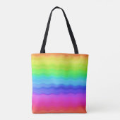 Rainbow Wavy Wave Gradual Pastel Farbe Tasche (Rückseite)