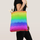 Rainbow Wavy Wave Gradual Pastel Farbe Tasche (Von Nahem)