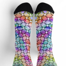 RAINBOW WEAVE Custom Nachhaltig Premium Crew Socke
