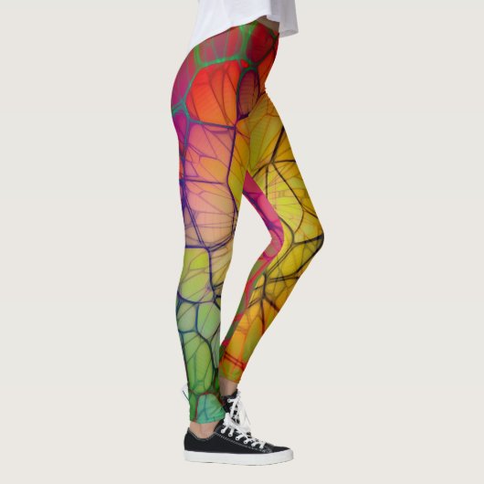 Rainbow-Web Abstrakt Leggings (Rechts)