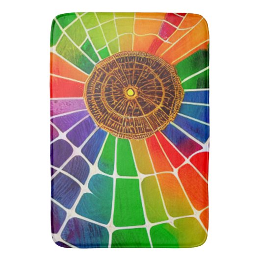 Rainbow Web Badematte (Vorderseite Vertikal)