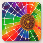 Rainbow Web Getränkeuntersetzer (Vorderseite)