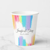 Rainbow Wedding Beautiful Personalisiert Pappbecher (Vorderseite)