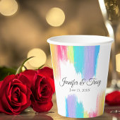 Rainbow Wedding Beautiful Personalisiert Pappbecher