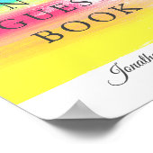 Rainbow Wedding Bitte unterzeichnen Sie unser Gäst Poster (Ecke)