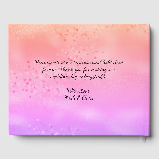 Rainbow Wedding Colorful Liebe Gästebuch (Rückseite)