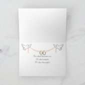 Rainbow Wedding Daisy Bouquet Karte (Innenseite)